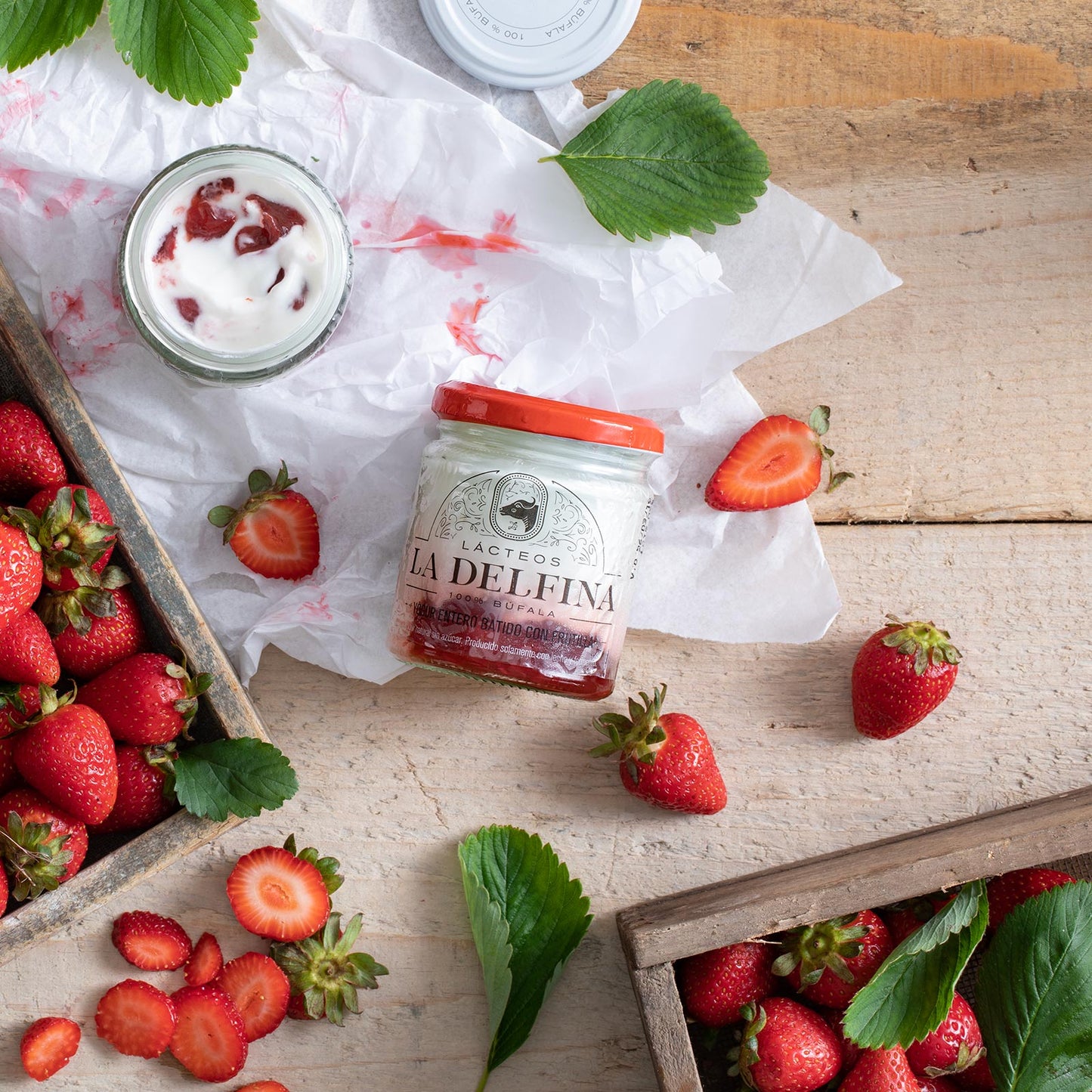 Yogur Batido con Frutilla Orgánica